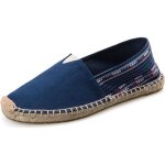Espadrilles en toile cousue main mixtes pour hommes et femmes - bleu