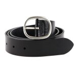 Esprit ceinture noir en cuir pour femme - leather belt 129630