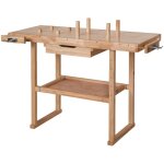 Etabli - tectake - etabli en bois de garage d?atelier 117 cm x 475 cm x 83 cm + 2 �taux tiroir spacieux ...