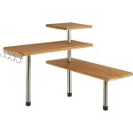 �tag�re dangle de cuisine en bambou pegane - 3 niveaux - 45x43x385cm