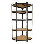 Étagère dangle noire charges lourdes - en métal 5 plateaux - 875 kg - 180x75x40cm - Étagère de coin - ... Étagère dangle noire charges lourdes - en métal 5 plateaux - 875 kg - 180x75x40cm - Étagère de coin - ...