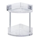 tagre dangle wenko quadro - 2 niveaux - fixation sans perage - acier inox - plastique