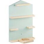 �tag�re en bois - hama - maison - pour 32 figurines tonie - chargeur inclus - menthe