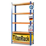 tagre pour charge lourde meuble de rangement grizzly 5 tages (agglomr) bleu - orange 180 x 90 x ...