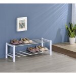 �tag�re � chaussures dublin rangement porte - chaussures avec 2 niveaux pour 8 paires en m�tal chrom� ...