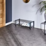 �tag�re � chaussures dublin rangement porte - chaussures avec 2 niveaux pour 8 paires en m�tal chrom� ...