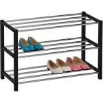 �tag�re � chaussures dublin rangement porte - chaussures avec 3 niveaux pour 12 paires en m�tal chrom� ...
