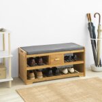 Sobuy fsr75 - n �tag�re � chaussures avec tiroir banquette si�ge pour chausser meuble � chaussures banc ...