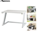 �tag�re de cuisine support tablette micro onde mengda blanc - peinture en acier inoxydable - 57 * 38 ...