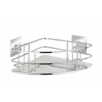 Etag�re dangle de douche quadro panier de douche angle fixation sans per�age turbo - loc� acier inox ...