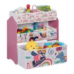 Relaxdays �tag�re enfants � 6 tiroirs pour fille commode � jouets pour chambre denfant hlp 66x63x30 cm ...