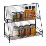 Relaxdays �tag�re � �pices 2 niveaux m�tal rangement pour herbes autonome pr�sentoir hxlxp 35 x 40 x ...