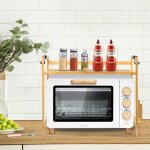 Etagere a epices peaches - en bois - pour four � micro - ondes - gain de place