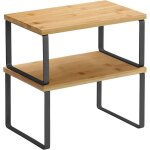 �tag�res � �pices - songmics - lot de 2 - m�tal et bambou - contemporain - design