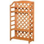 Outsunny - etag�re � fleurs - bois - 67x33x123cm - orange