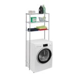 Relaxdays etagre de machine  laver en mtal 3 niveaux rangement de salle de bain wc hlp 1625x67x30 ...