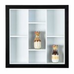 Inter link vitrine de collectionneur septem noir / blanc mdf