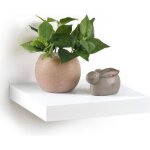 tagre murale design flottante 25cm blanc - paris prix - contemporain - laqu - mdf