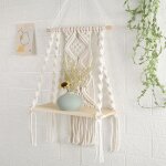 �tag�re murale - mothinessto - macram� boho - corde en coton naturel - d�coration murale - design exclusif ...