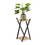 Relaxdays Étagère à plantes 2 surfaces effet bois tabouret moderne fleur hlp : 57x29x29 cm colonne noir ... Relaxdays Étagère à plantes 2 surfaces effet bois tabouret moderne fleur hlp : 57x29x29 cm colonne noir ...