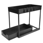 Huole - 2 niveau �tag�re rangement cuisine porte - �pices pour comptoir de cuisine organisateur avec ...