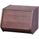 Iris ohyama etag�re bo�te de rangement meuble dappoint 1 porte empilable stb - 400d marron l38. 8 x p40 ...