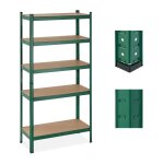 Relaxdays tagre  charge lourde 5 niveaux hlp 180 x 90 x 40 cm supporte jusqu? 875 kg mtal cave garage ...