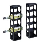 Relaxdays tagre  vin pour 5 bouteilles lot de 2 en bambou hxlxp: 53x14x12 cm cuisine et bar  poser ...