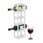 Relaxdays �tag�re � vin pour 5 bouteilles en bambou hxlxp�: 53x14x12 cm cuisine cave � vin et bar � poser ...
