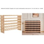 �tag�re � vin casier � 60 bouteilles en bois de pin - couleur du bois l 110 x 30 x 805 cm - fasike