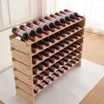 �tag�re � vin huole - rangement pour 60 bouteilles - bois massif - 110 * 30 * 80. 5cm