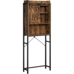 Étagère wc - vasagle - marron rustique et noir - cadre en acier - style industriel Étagère wc - vasagle - marron rustique et noir - cadre en acier - style industriel