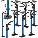 �tai - tectake - lot de 6 �tais t�l�scopiques de soutien � g�chette r�glables de 51 cm � 115 cm - bleu ...