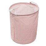 Etanche panier  linge sale rangement vtements sac seau de stockage godet finition jouet enfant rose ...