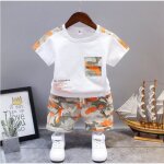 Été bébé vêtements costume enfants mode garçons filles dessin animé t - shirt shorts Été bébé vêtements costume enfants mode garçons filles dessin animé t - shirt shorts