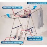 �tendoir � linge inox avec porte cintres