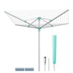 Etendoir - songmics - �tendoir � linge - corde de 50 m argent et vert