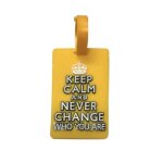 tiquette bagages tiquette valise porte adresse (keep calm jaune)