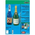 Étiquettes pour bouteilles jet dencre - sigel - 20 pièces - 80 x 120 mm - blanc - autocollantes Étiquettes pour bouteilles jet dencre - sigel - 20 pièces - 80 x 120 mm - blanc - autocollantes