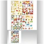 tiquettes cadeaux  paillettes - le geant de la fete - 36 pices - blanc