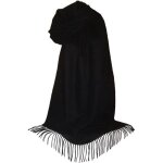 Etole en cachemire et laine noire - chale grand. . .