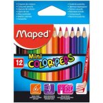 Crayons de couleur - maped - colorpeps mini - �tui de 12 - mine douce - longueur 87 mm