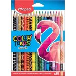 Crayon de couleur - maped - color peps animals - 18 crayons - triangulaire - multicolore Crayon de couleur - maped - color peps animals - 18 crayons - triangulaire - multicolore