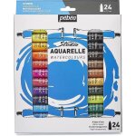 Peinture aquarelle - pebeo - 24 tubes 12ml - couleurs varies - mixte - adulte