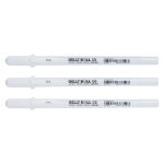 Etui de 3 stylos sakura gelly basic real - blanc - sakura - encre gel - couleurs claires - pointe extra ...