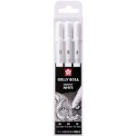 Etui de 3 stylos sakura gelly basic white - blanc - 0. 3 / 0. 4 / 0. 5 mm - sakura