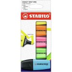 Etui carton de 5 surligneurs stabilo boss mini - assortiment fluo