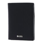�tui pour carte de cr�dit - hugo boss - classic grained - cuir de vache - noir - 16 compartiments