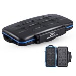 Etui pour cartes m�moires - jjc - mcstm22a - 22 rangements - noir et bleu - abs rigide