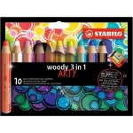 Etui carton x 10 crayons multi - talents stabilo woody 3in1 arty + 1 taille - crayon Etui carton x 10 crayons multi - talents stabilo woody 3in1 arty + 1 taille - crayon